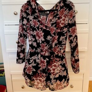 Free people floral long-sleeve romper
